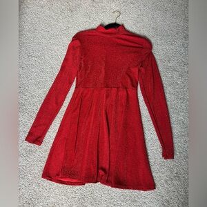 Mini red shiny dress